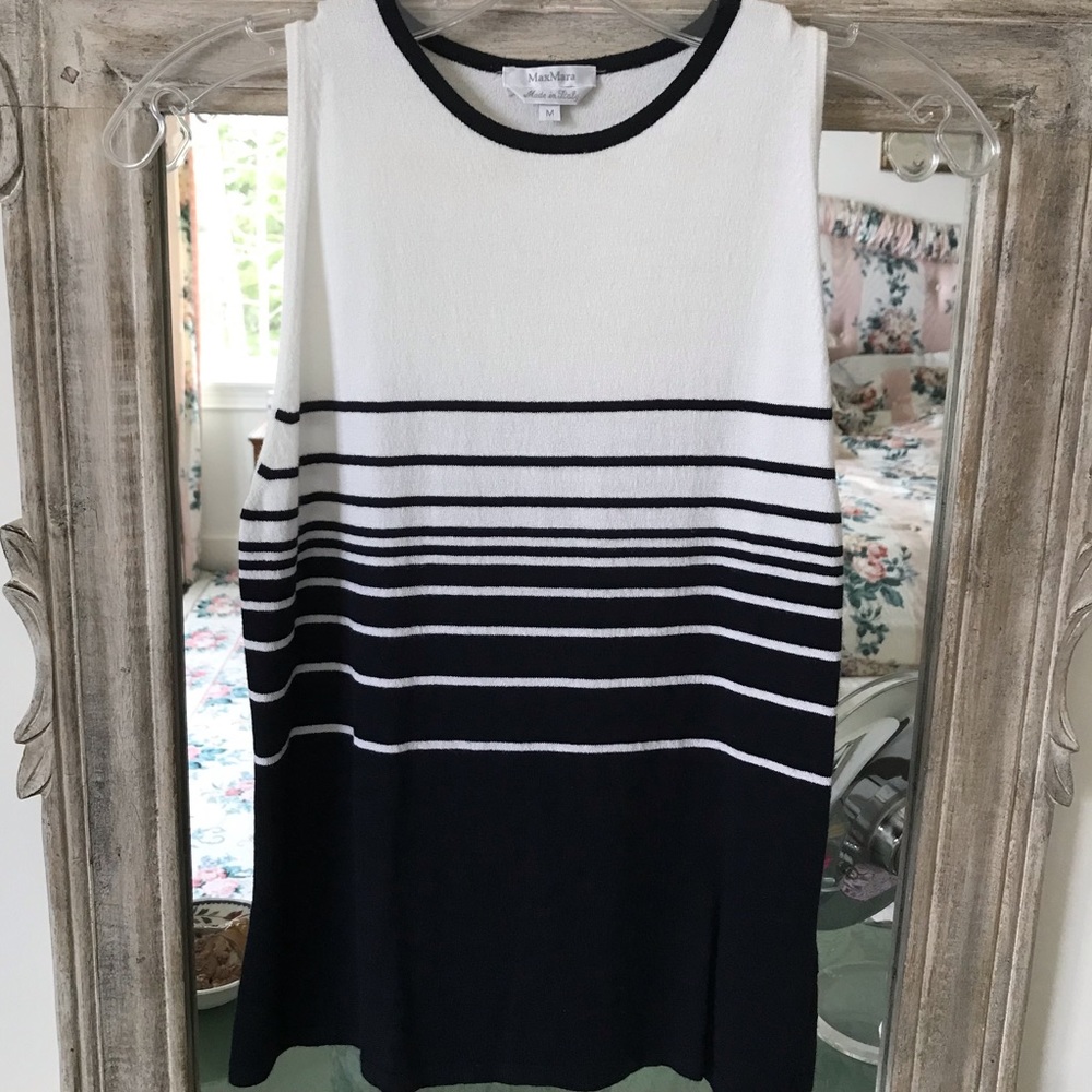 MaxMara Striped Sleeveless Top